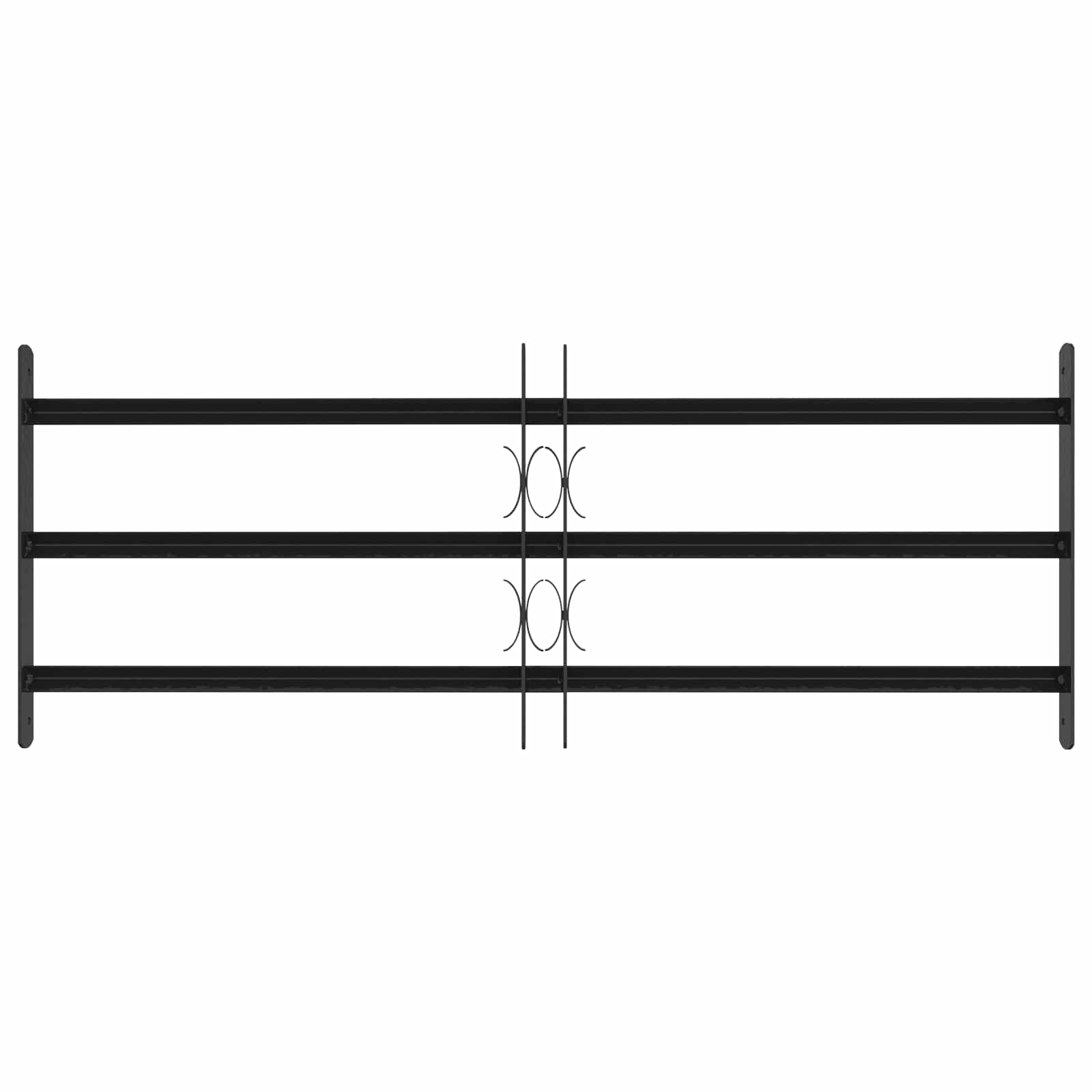 vidaXL Security Grille for Windows with 3 Crossbars 3 pcs 63-114 cm 3