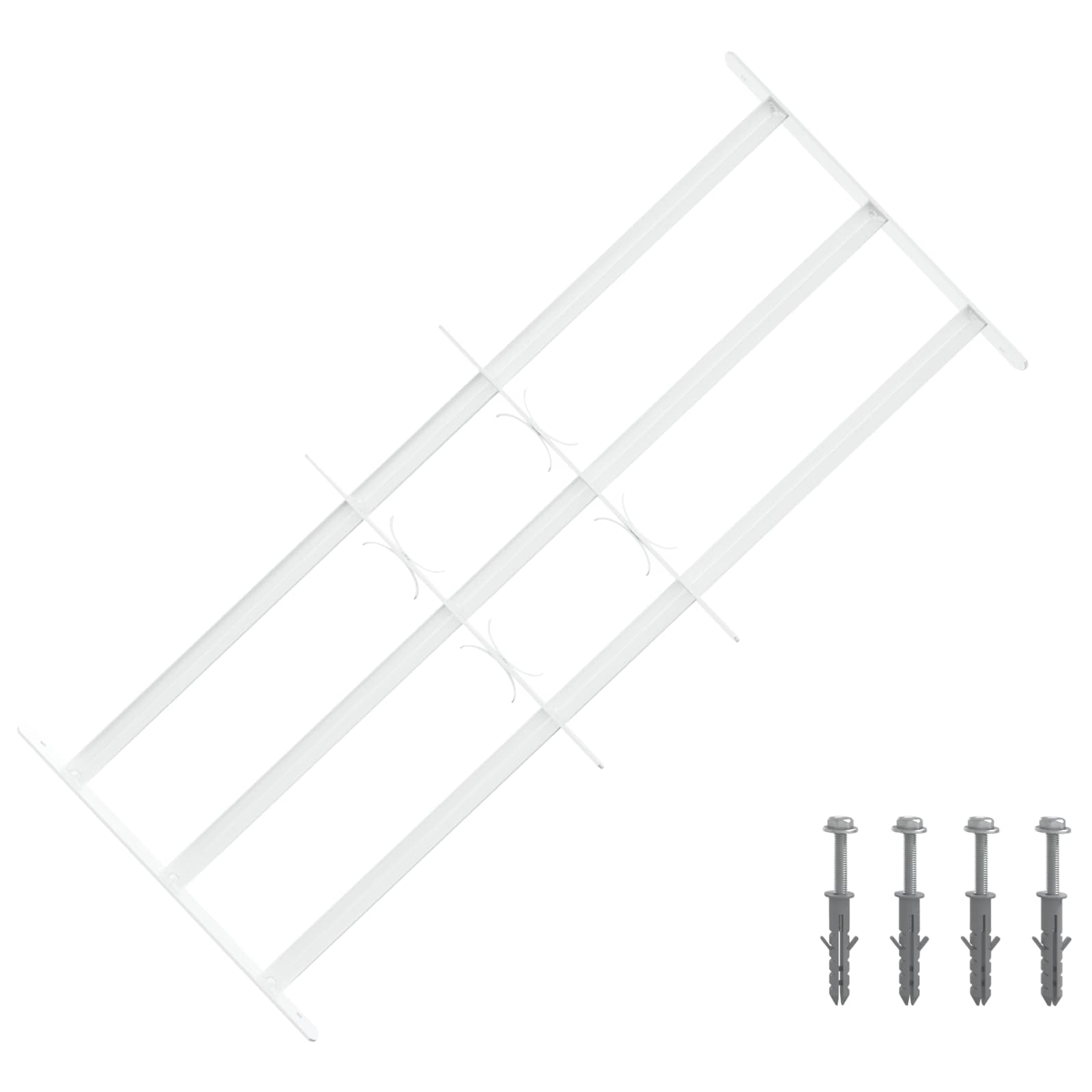 vidaXL Security Grille for Windows with 3 Crossbars 63-114 cm 1