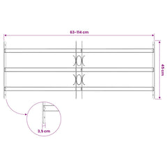 vidaXL Security Grille for Windows with 3 Crossbars 63-114 cm 6