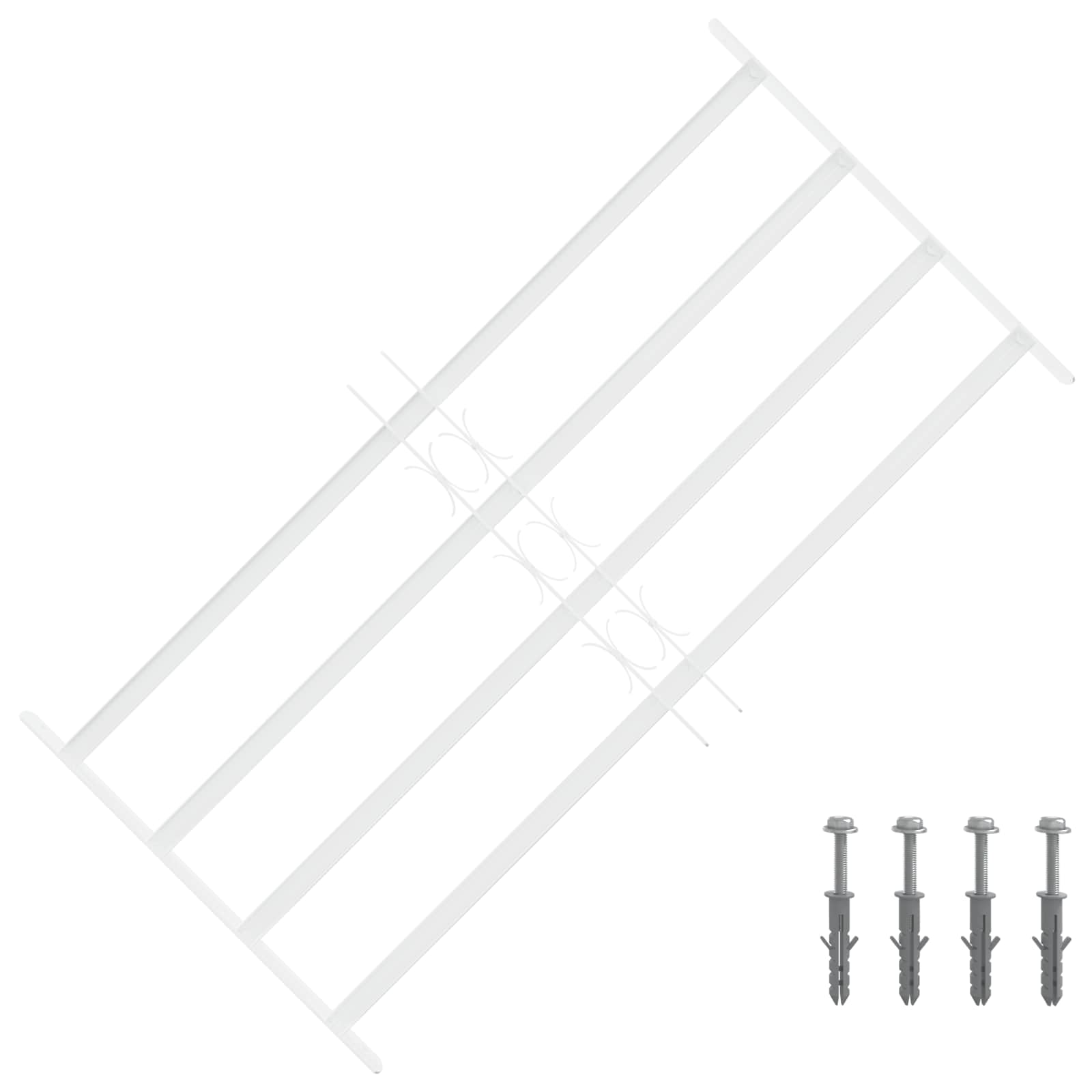vidaXL Security Grille for Windows with 4 Crossbars 63-114 cm 1
