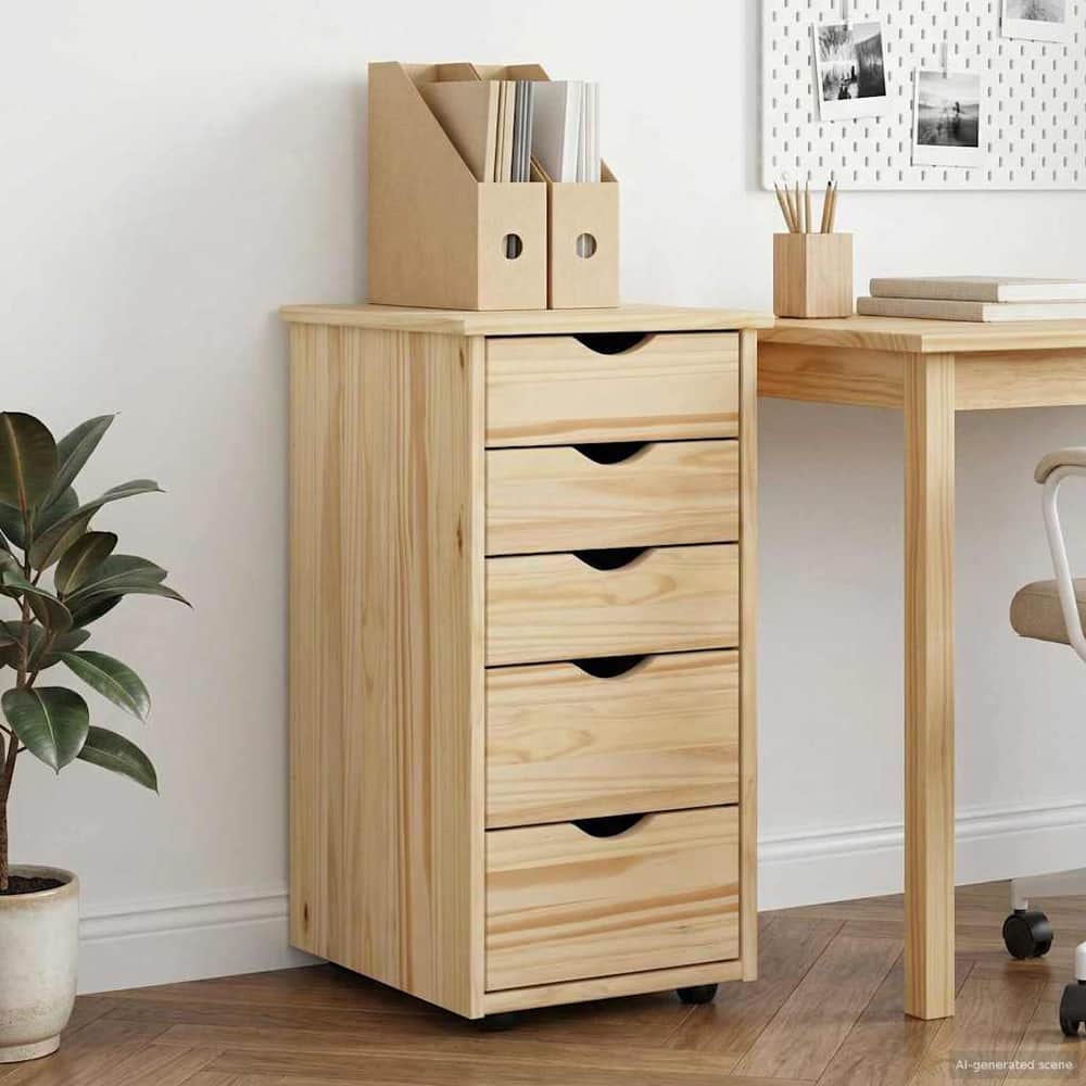 Cabinet MOSS 34 x 39 x 61.5 cm Solid Pine Wood Brown