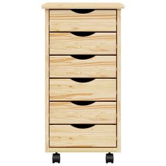 vidaXL Rolling Cabinet with Drawers MOSS 34 x 39 x 65.5 cm 5