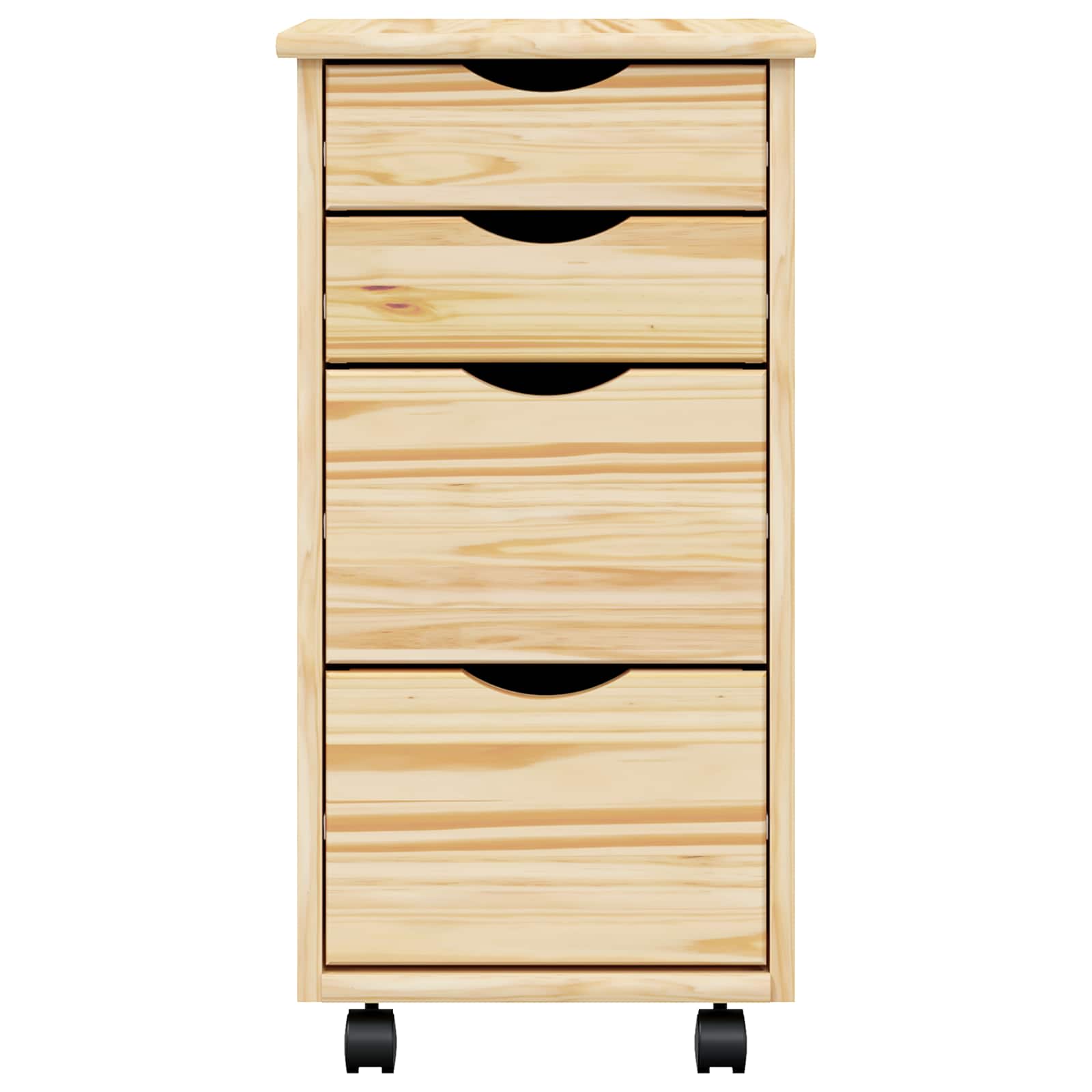 vidaXL Rolling Cabinet with Desk MOSS 34 x 39 x 65.5 cm Clear Varnish 5