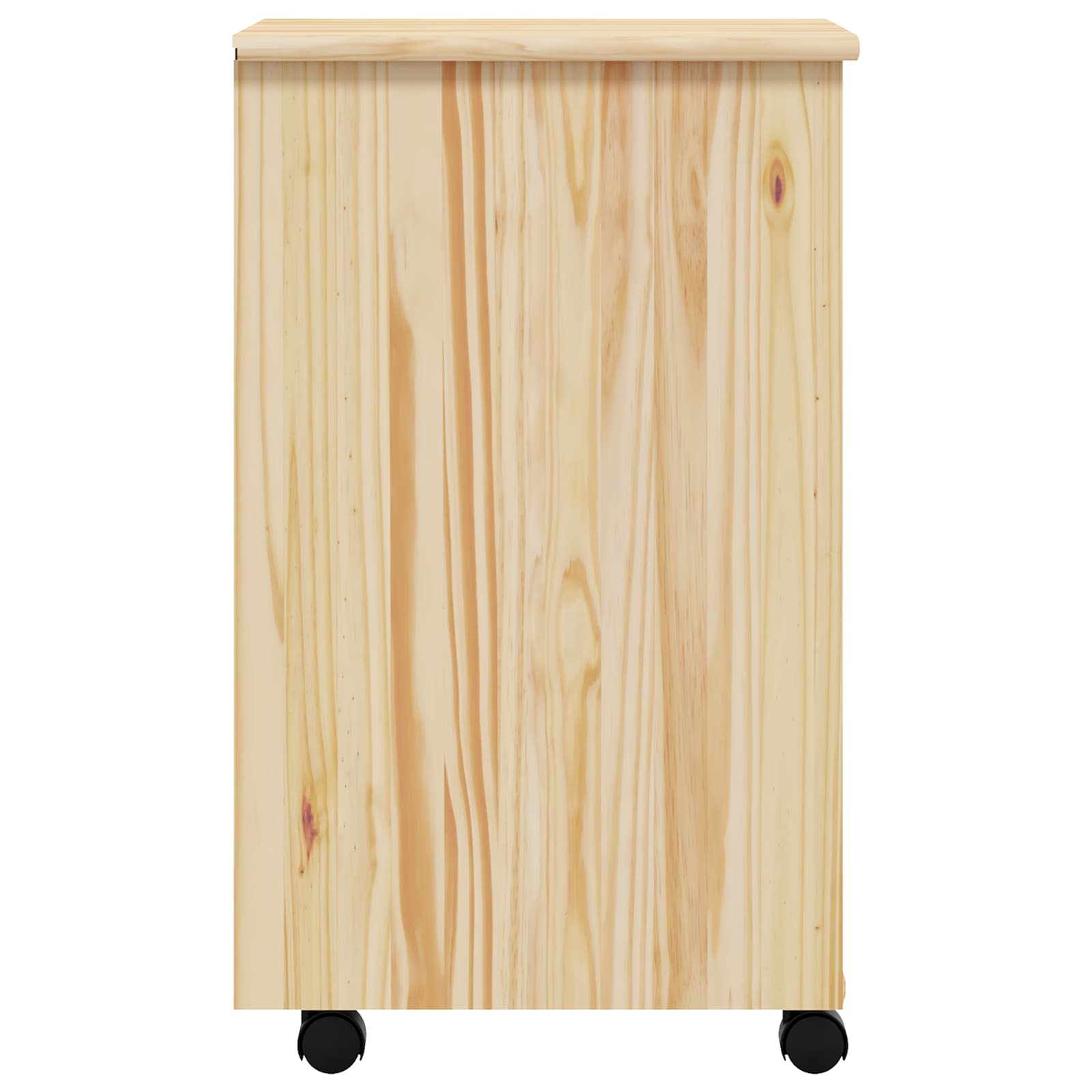 vidaXL Rolling Cabinet with Desk MOSS 34 x 39 x 65.5 cm Clear Varnish 6