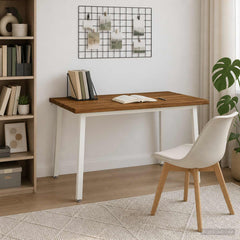Dining Table Solid Acacia Wood Live Edge Natural white