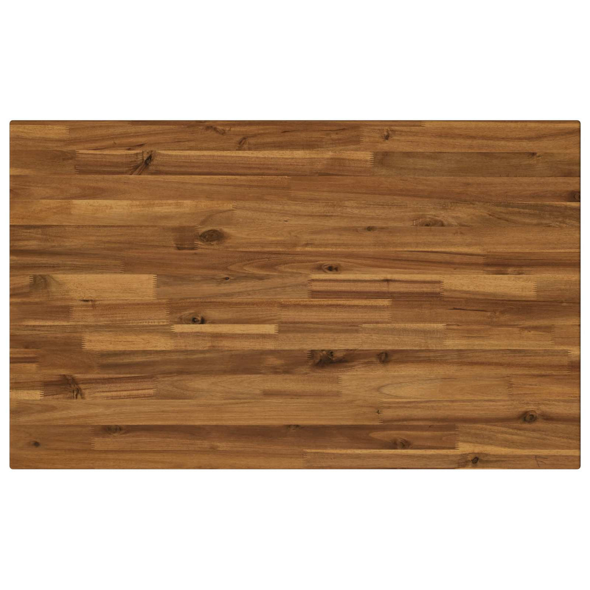 Dining Table 110 x 55 x 75 cm Solid Acacia Wood Square Natural and black