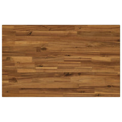 Dining Table 110 x 55 x 75 cm Solid Acacia Wood Square Natural and black