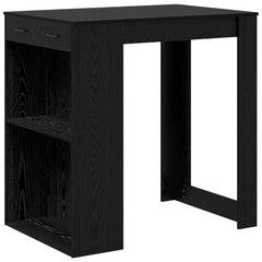 vidaXL Bar Table 102 x 70 x 103.5 cm Engineered Wood Black Oak 2