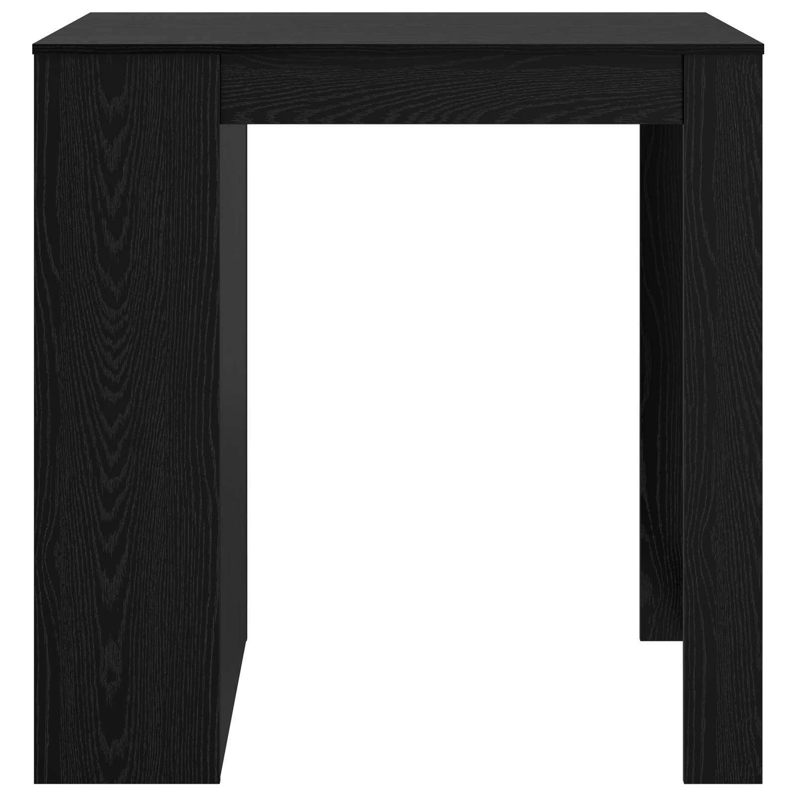 vidaXL Bar Table 102 x 70 x 103.5 cm Engineered Wood Black Oak 5
