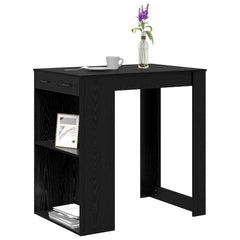vidaXL Bar Table 102 x 70 x 103.5 cm Engineered Wood Black Oak 3