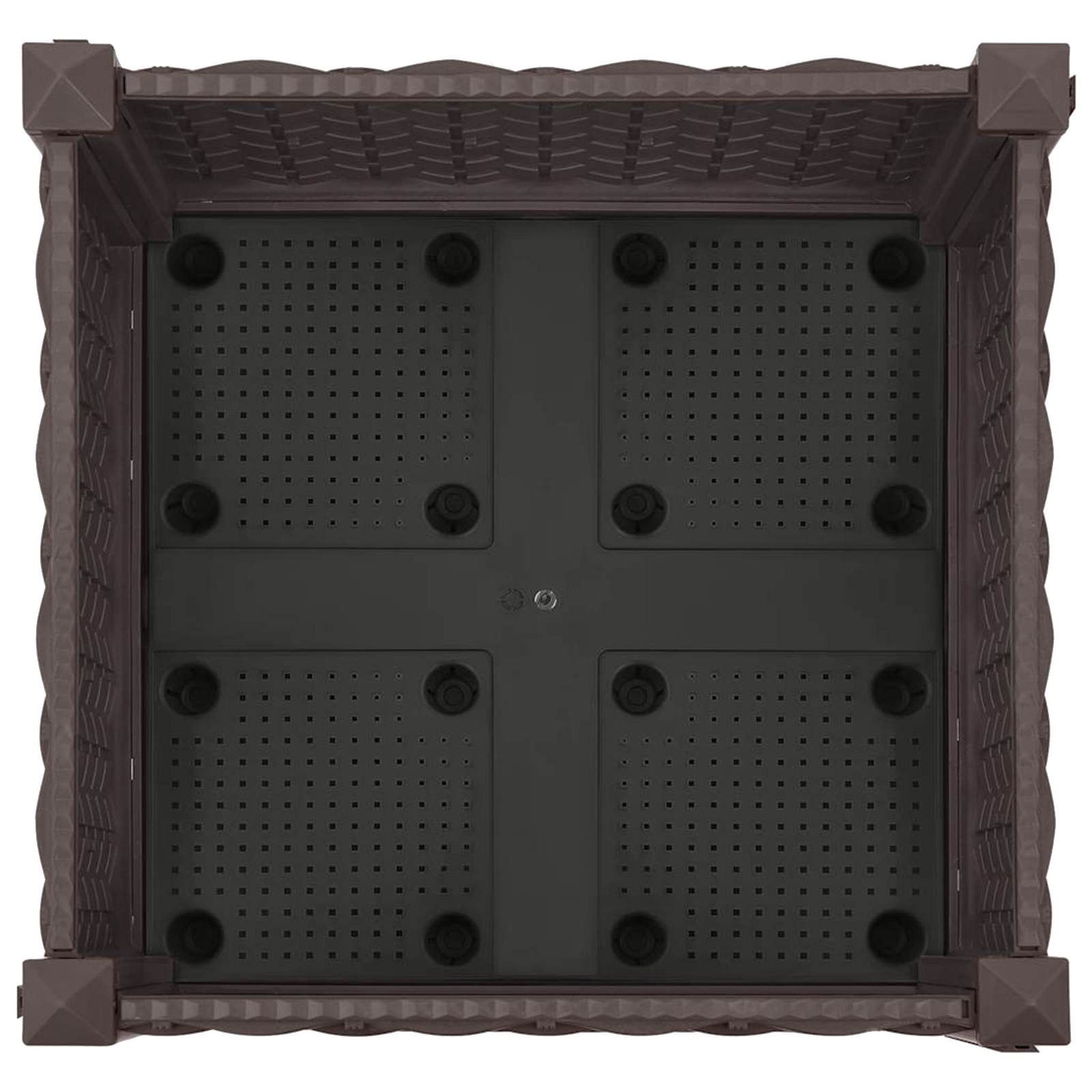 vidaXL Garden Planter with Wheels Brown 40 x 40 x 29 cm PP 5