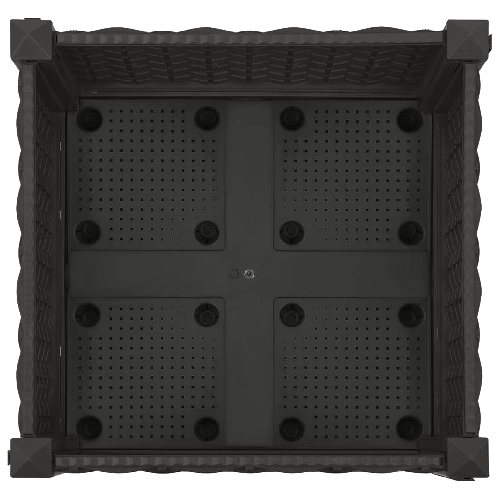vidaXL Garden Planter with Wheels Black 40 x 40 x 29 cm PP 5