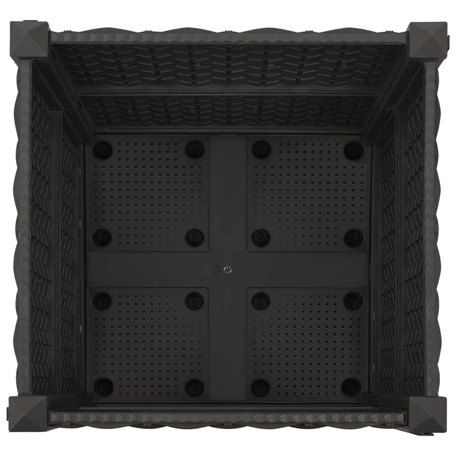 vidaXL Garden Planter with Wheels Black 40 x 40 x 44 cm PP 5