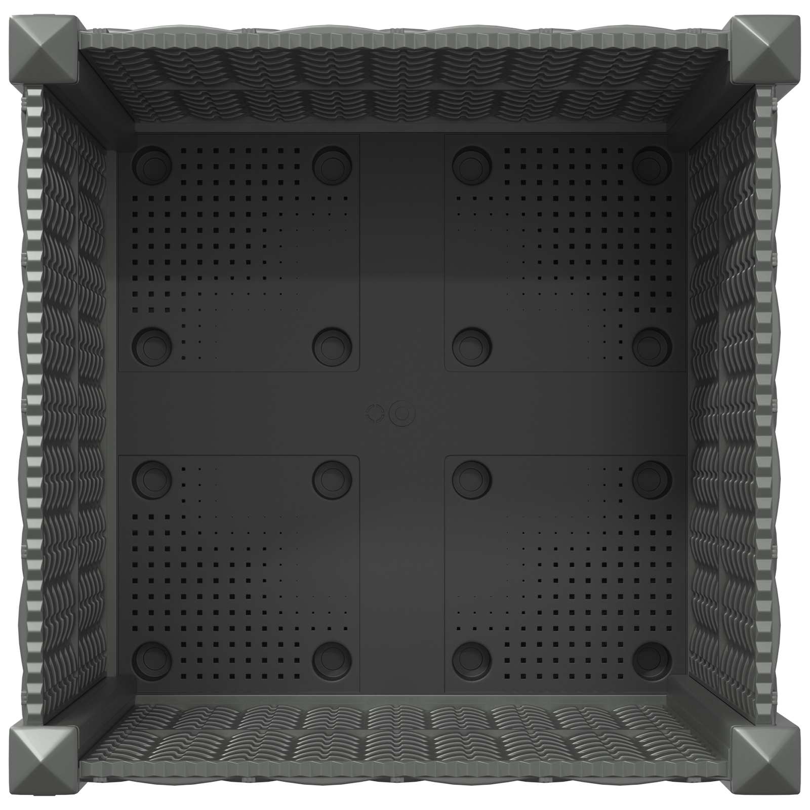 vidaXL Garden Planter with Wheels Light Grey 40 x 40 x 48 cm PP 5