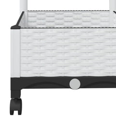 vidaXL Garden Planter with Trellis&Wheels White 80 x 40 x 131.5 cm PP 6