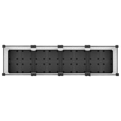 vidaXL Garden Planter with Wheels White 160 x 40 x 33 cm PP 5