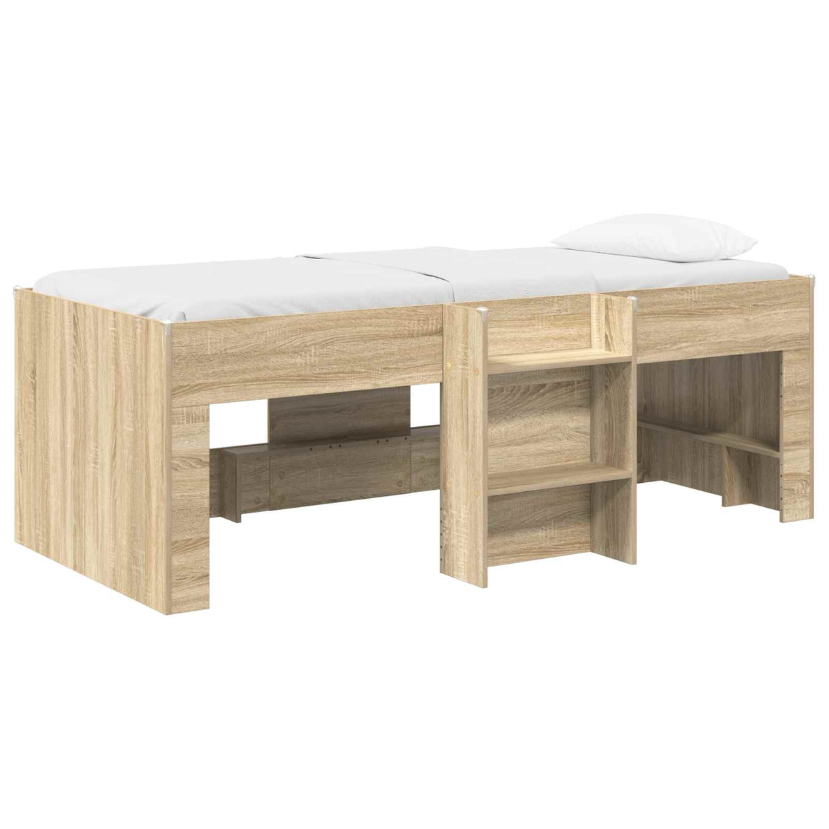 Kids High Bed Frame Engineered Wood Sonoma oak