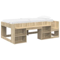 Kids' Bed Frame Engineered Wood Length 190 cm Sonoma oak 90 cm