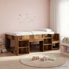 Kids' Bed Frame Engineered Wood Length 190 cm Old wood 90 cm