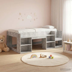 Kids' Bed Frame Engineered Wood Length 190 cm Concrete grey 75 cm