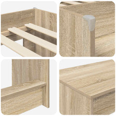 Kids High Bed Frame Desk Sonoma oak