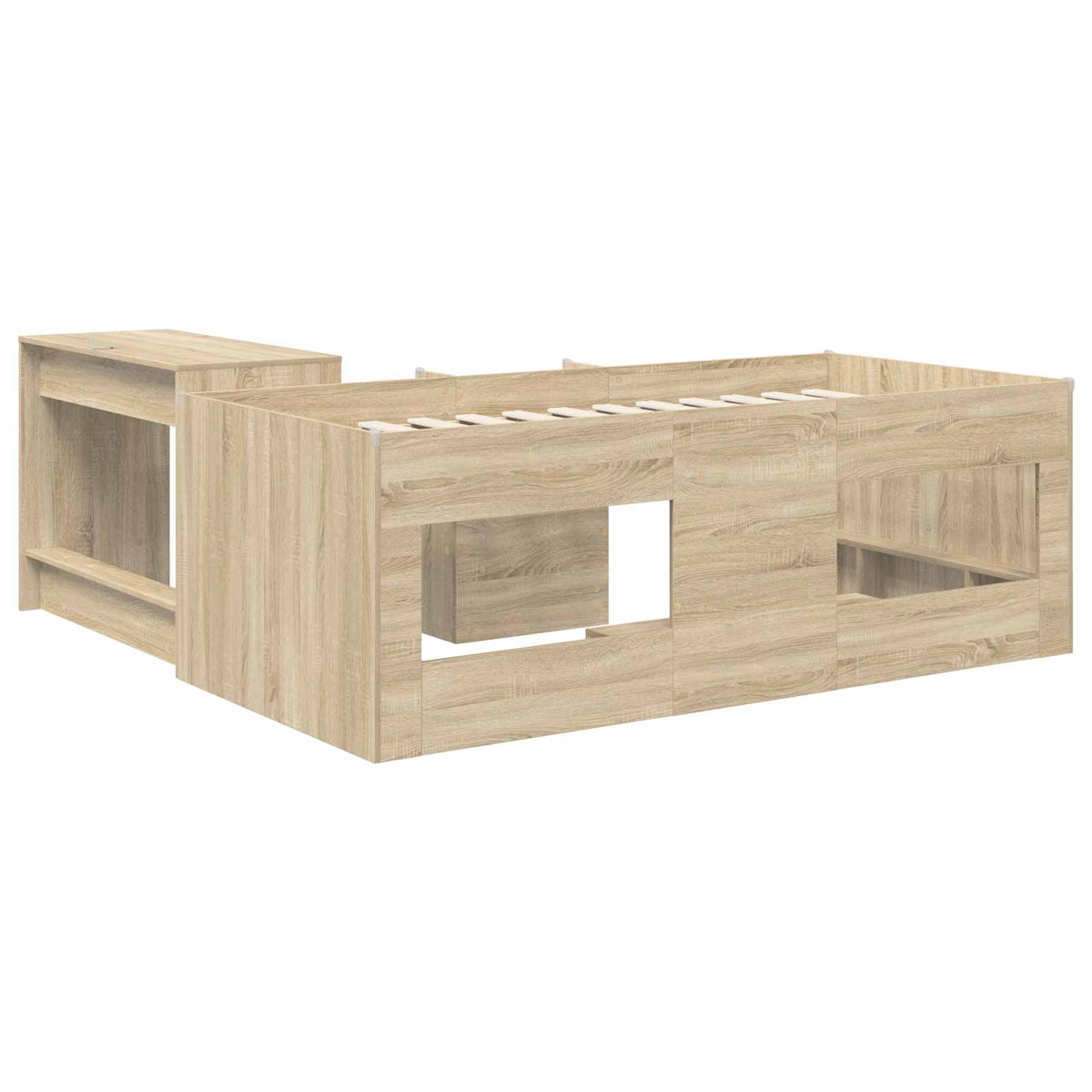 Kids High Bed Frame Desk Sonoma oak