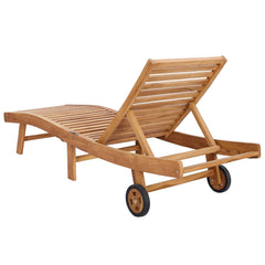 Sun Lounger Polyester Brown without table