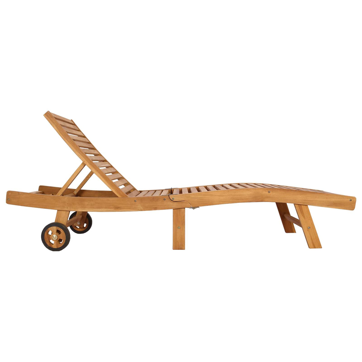 Sun Lounger Polyester Brown without table