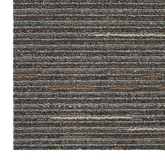 vidaXL Carpet Tile Striped Dark Brown 50 x 50 cm 20 pcs PP and Bitumen 6