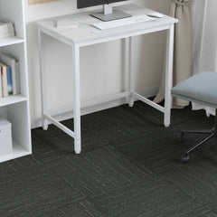 vidaXL Carpet Tile Striped Light Green 50 x 50 cm 20 pcs 4