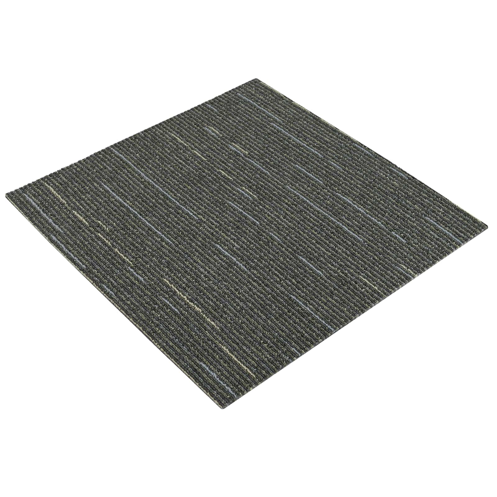 vidaXL Carpet Tile Striped Light Green 50 x 50 cm 20 pcs 2