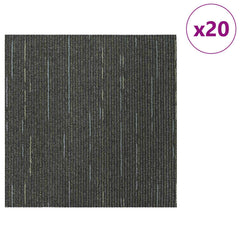 vidaXL Carpet Tile Striped Light Green 50 x 50 cm 20 pcs 3