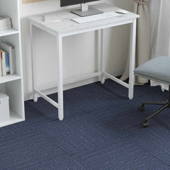 vidaXL Carpet Tile Striped Blue 50 x 50 cm 20 pcs PP and Bitumen 4