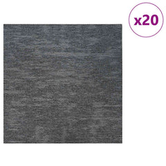 vidaXL Carpet Tile Sky Grey 50 x 50 cm 20 pcs PP and Bitumen 3