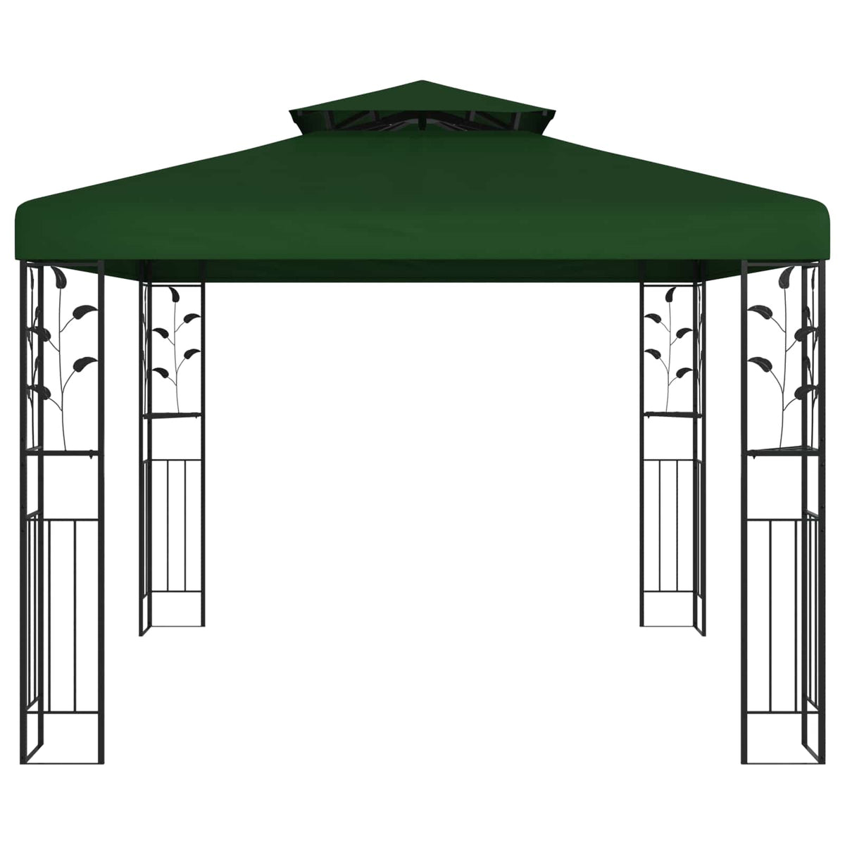 vidaXL Gazebo 3 x 3 x 2.68 m Green Polyester and Steel 2