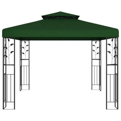 vidaXL Gazebo 3 x 3 x 2.68 m Green Polyester and Steel 2