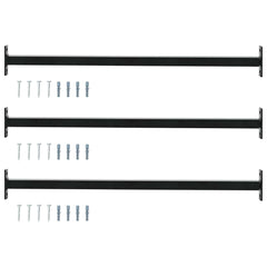 vidaXL Adjustable Window Safety Bar 3 pcs 710 -1200 mm Steel Black 1