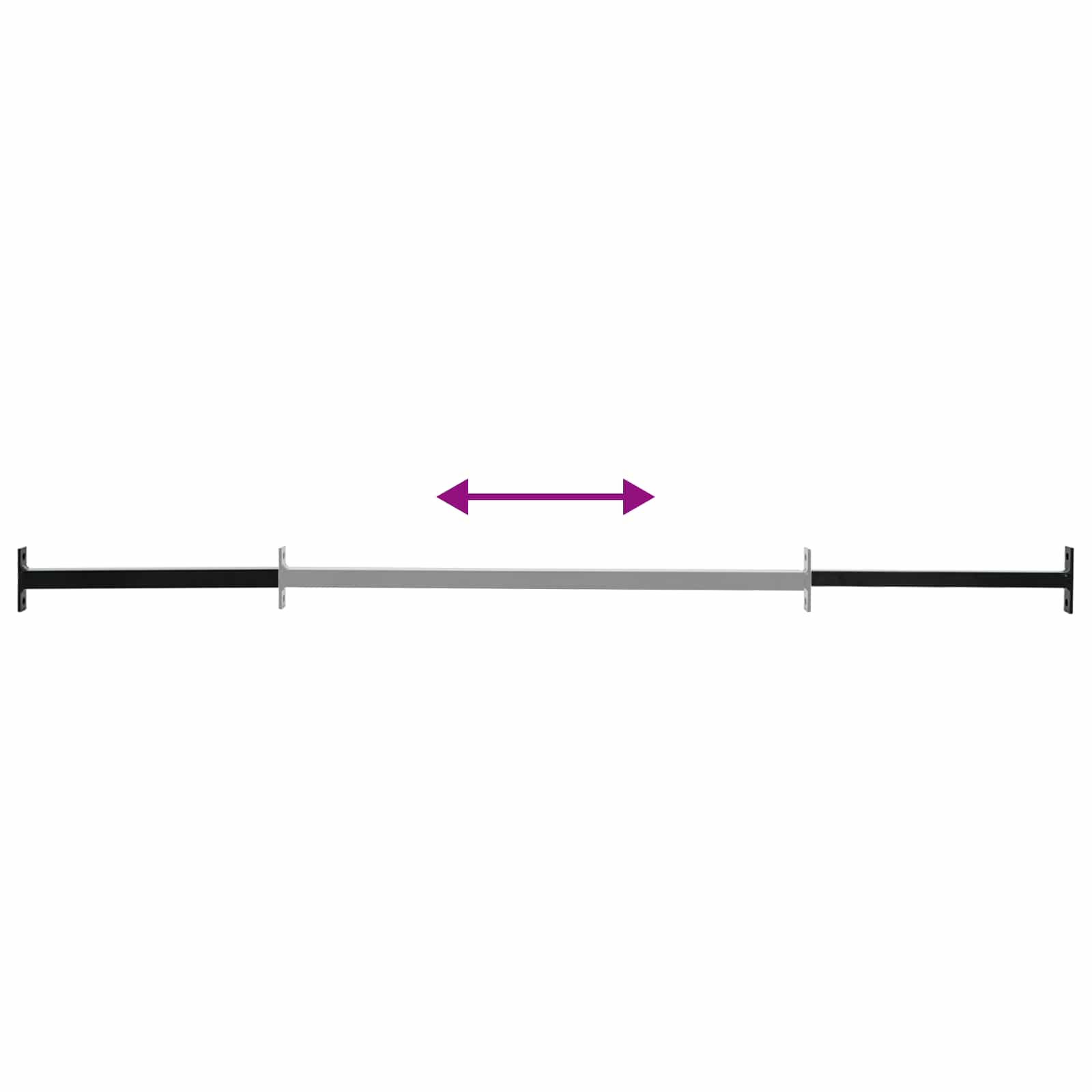 vidaXL Adjustable Window Safety Bar 3 pcs 710 -1200 mm Steel Black 5