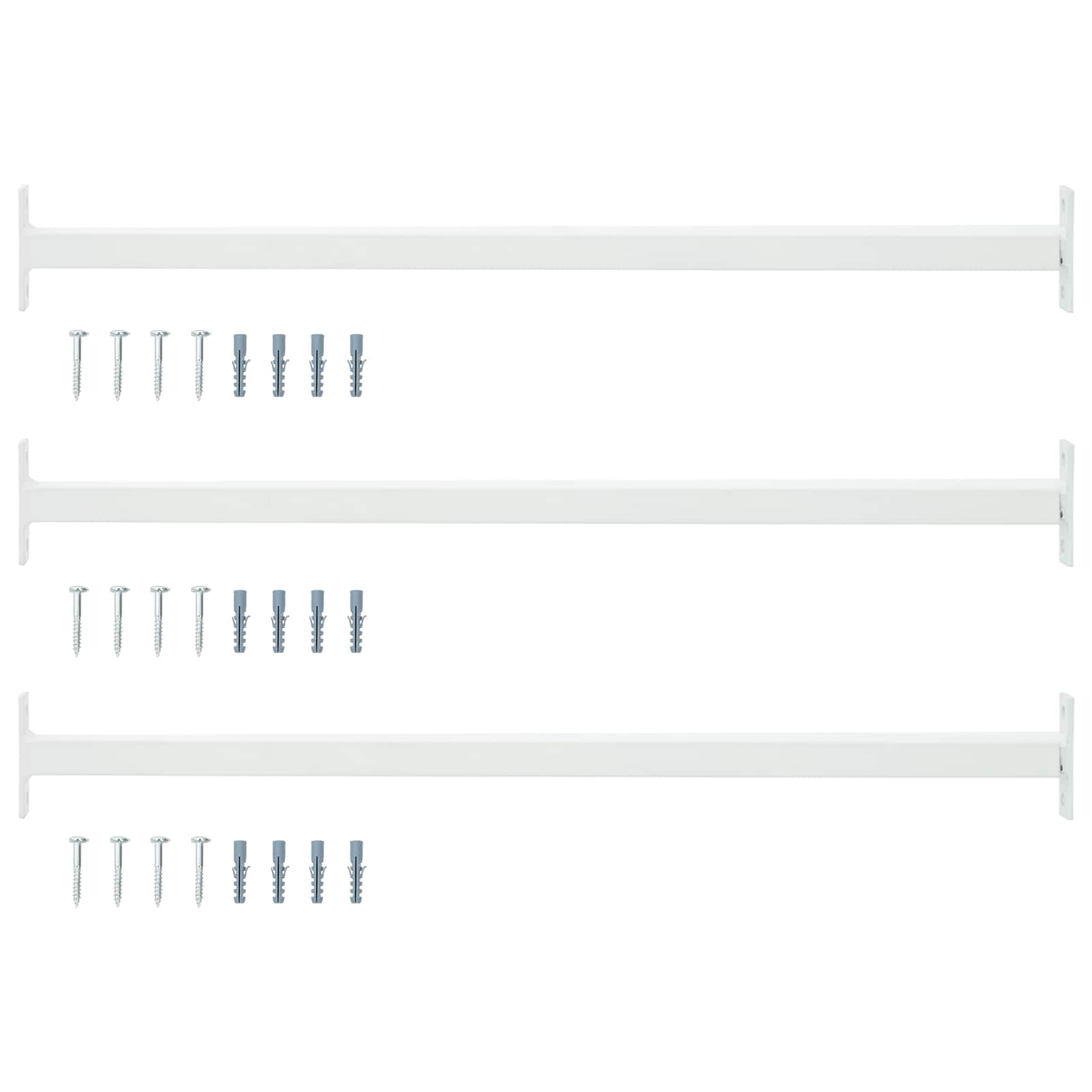 vidaXL Adjustable Window Safety Bar 3 pcs 710 -1200 mm Steel White 1