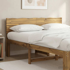 vidaXL Live Edge Headboard ROSTOCK Whitewash 160 cm Solid Acacia Wood 1