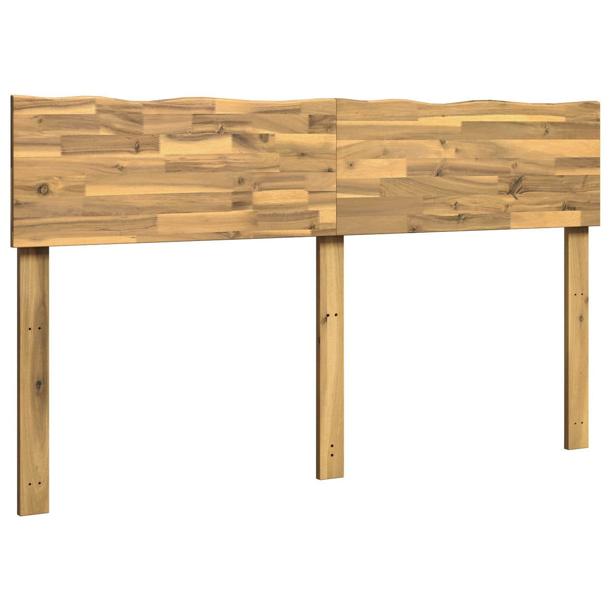 vidaXL Live Edge Headboard ROSTOCK Whitewash 160 cm Solid Acacia Wood 2