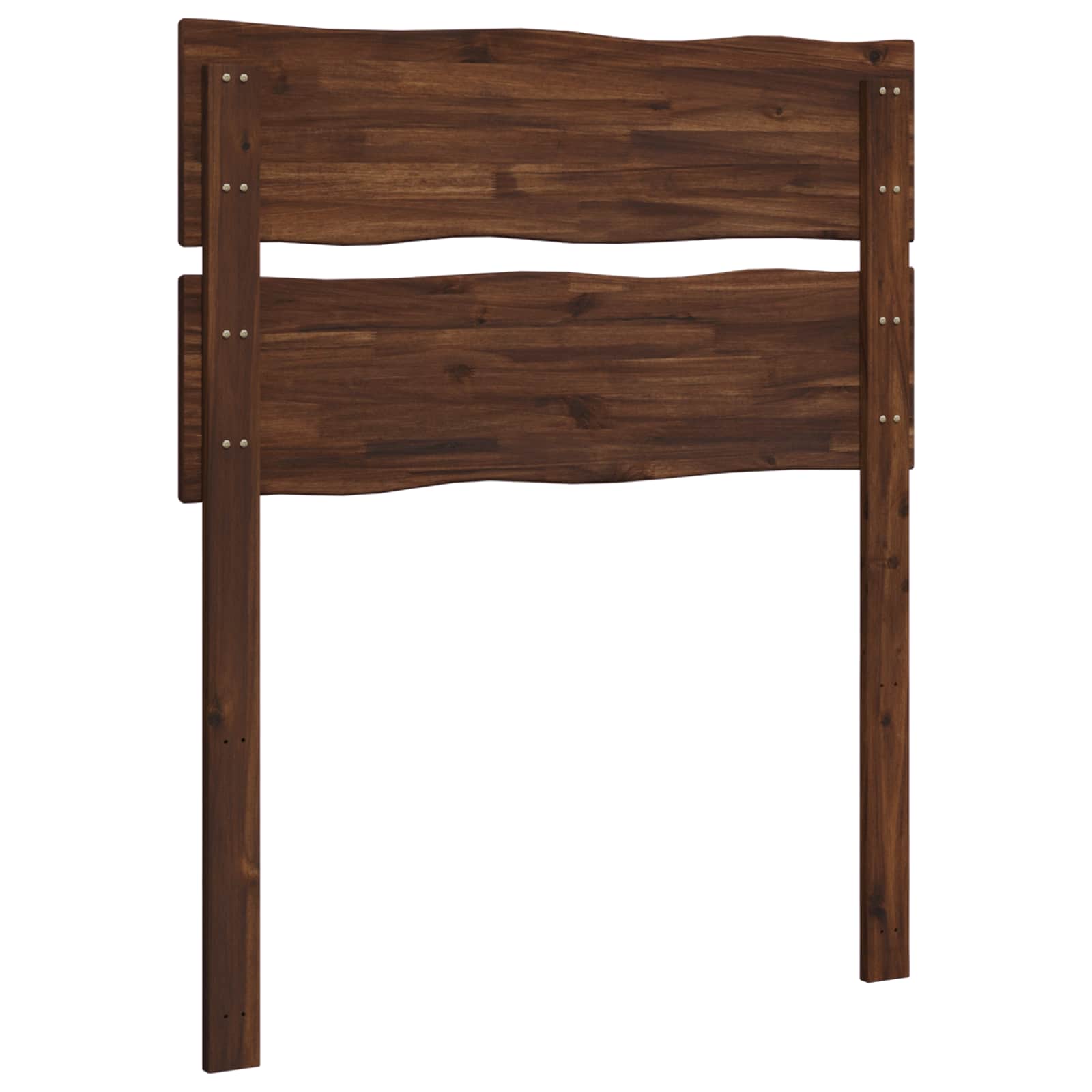 vidaXL Live Edge Headboard ROSTOCK Dark Brown 100 cm Solid Acacia Wood 4