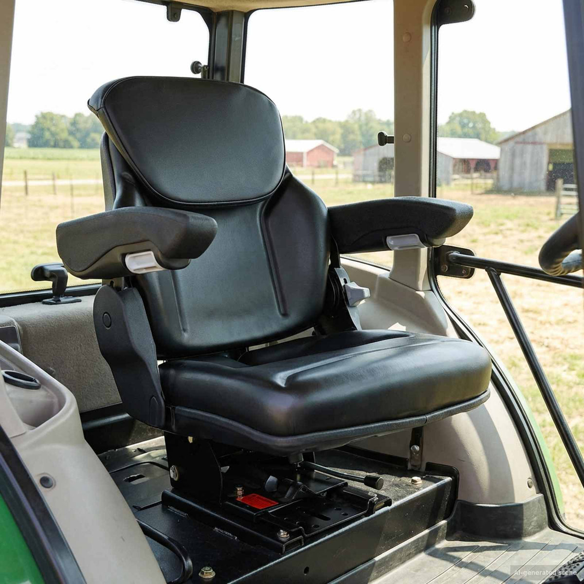 vidaXL Tractor Seat with Suspension Black 60 x 58 x 72 cm 1