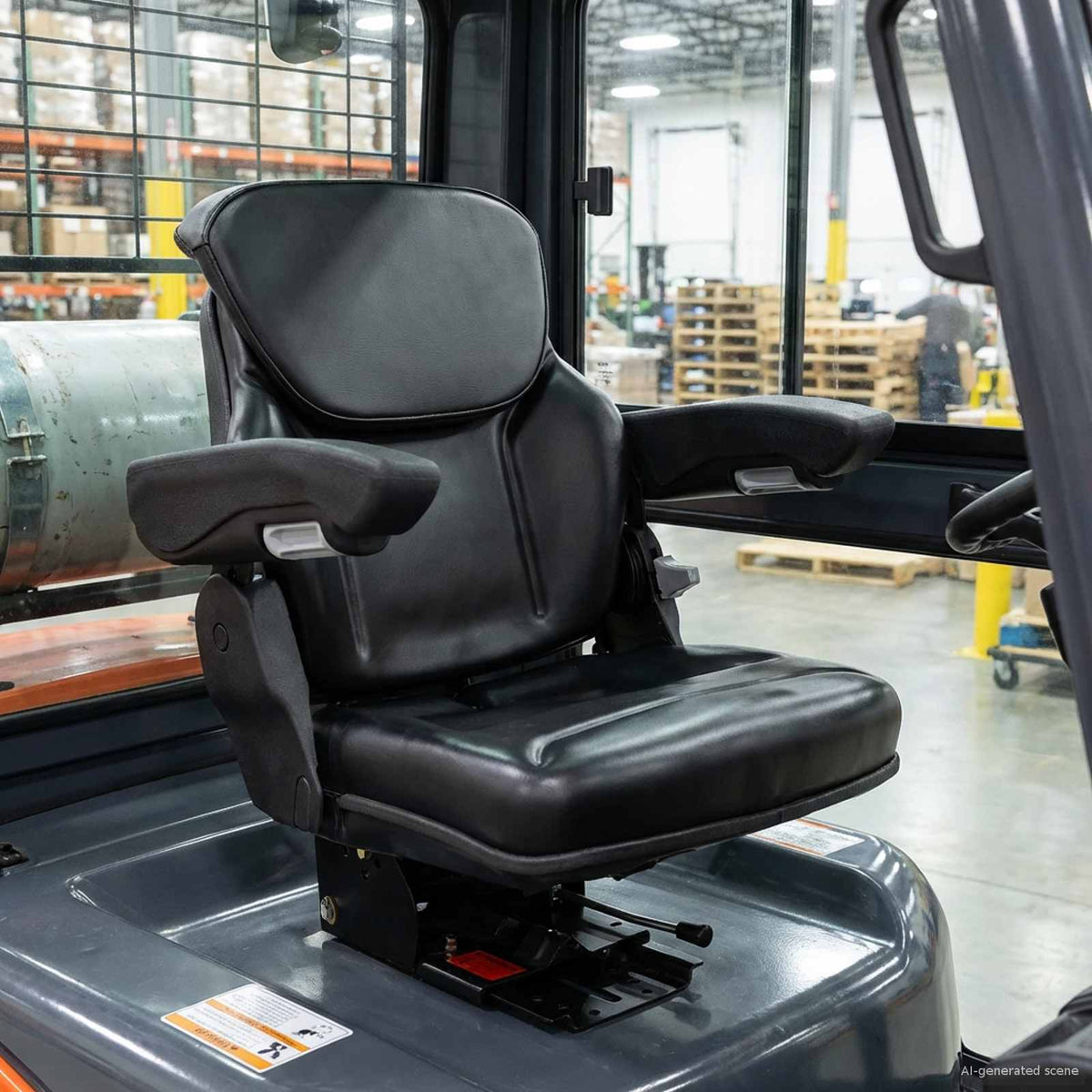 vidaXL Tractor Seat with Suspension Black 60 x 58 x 72 cm 3