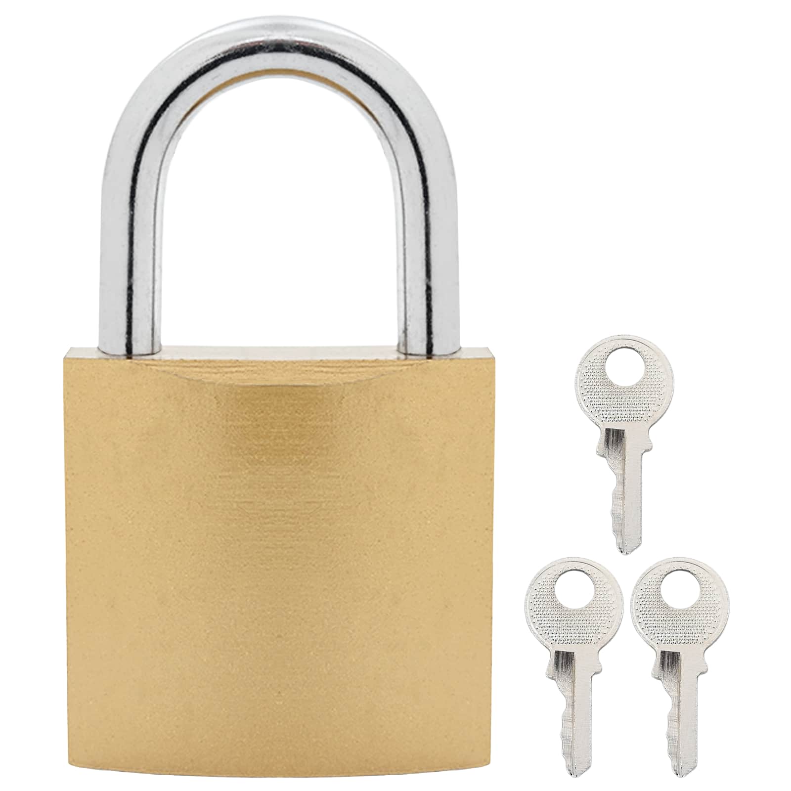 vidaXL U Lock with Keys 100 pcs Brass Iron 5
