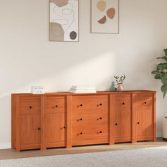 vidaXL Sideboard 5 pcs Wax Brown 226 x 35 x 80 cm Solid Pine Wood 1