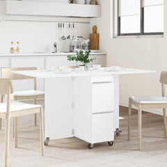 vidaXL Dinning Table 140 x 80 x 77 cm Engineered Wood White 1