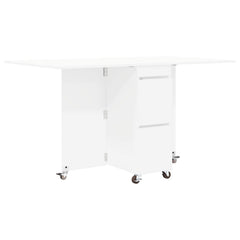 vidaXL Dinning Table 140 x 80 x 77 cm Engineered Wood White 2
