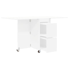 vidaXL Dinning Table 140 x 80 x 77 cm Engineered Wood White 5