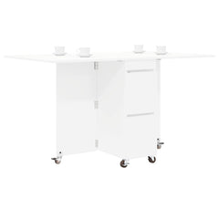 vidaXL Dinning Table 140 x 80 x 77 cm Engineered Wood White 3